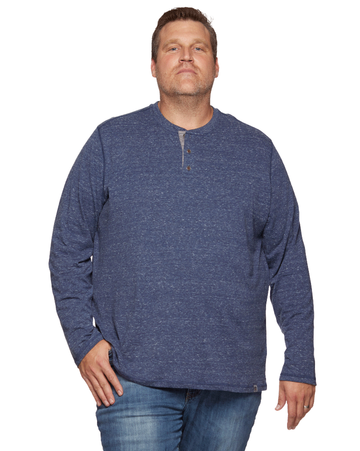ROLLINS SNOW SLUB LS HENLEY BIG & TALL