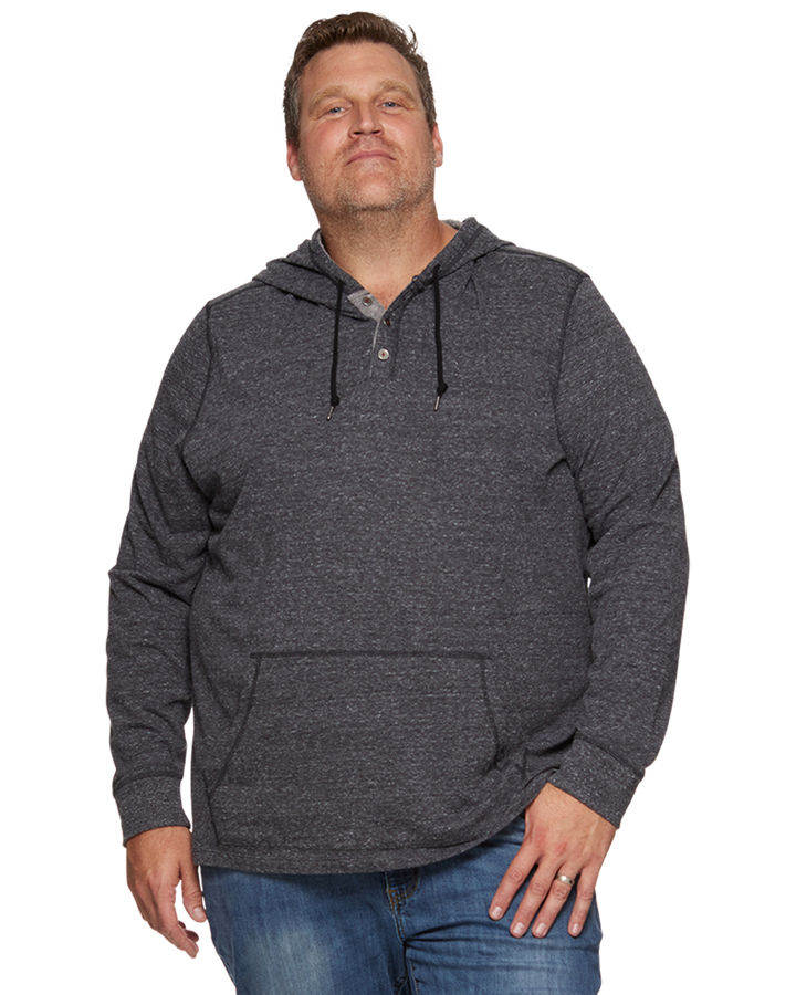 Henley with hood hot sale