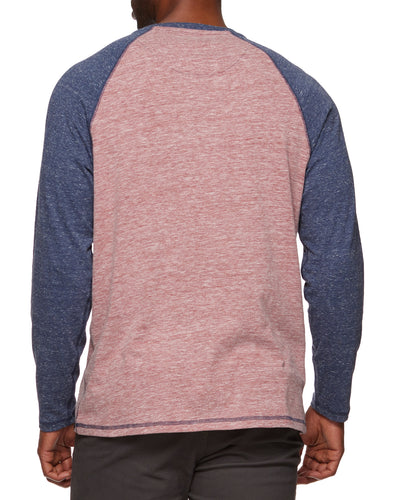 ROLLINS SNOW SLUB LS RAGLAN HENLEY