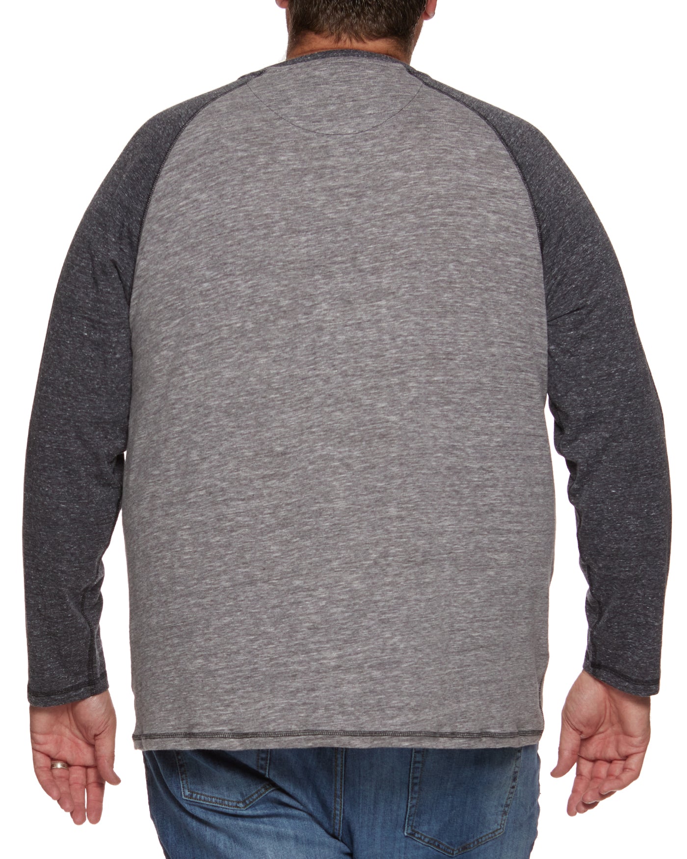 ROLLINS SNOW SLUB LS RAGLAN HENLEY BIG & TALL