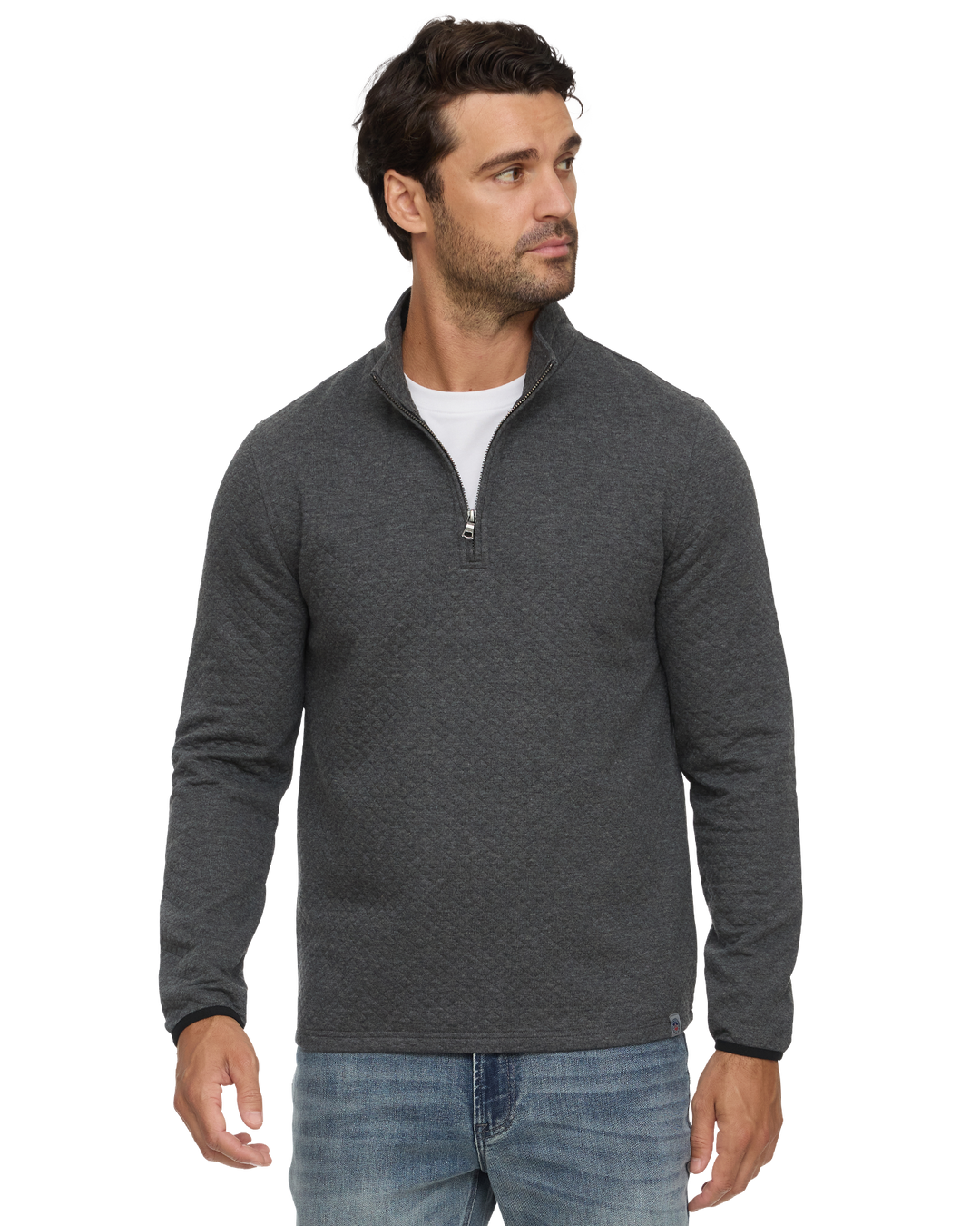BRADNER SUPER SOFT QUILTED 1/4-ZIP PULLOVER
