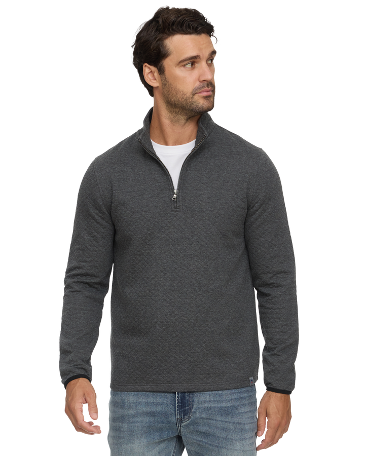 BRADNER SUPER SOFT QUILTED 1/4-ZIP PULLOVER
