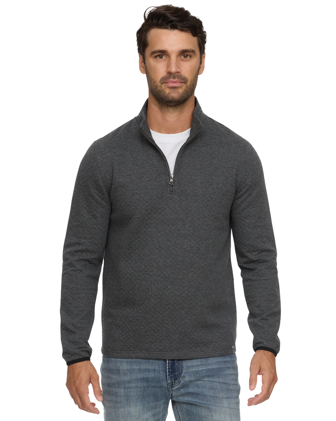 BRADNER SUPER SOFT QUILTED 1/4-ZIP PULLOVER