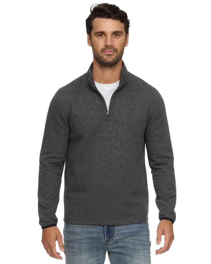 BRADNER SUPER SOFT QUILTED 1/4-ZIP PULLOVER