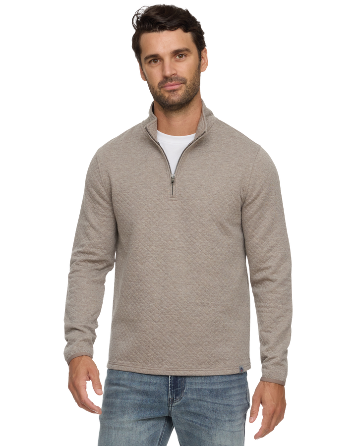 BRADNER SUPER SOFT QUILTED 1/4-ZIP