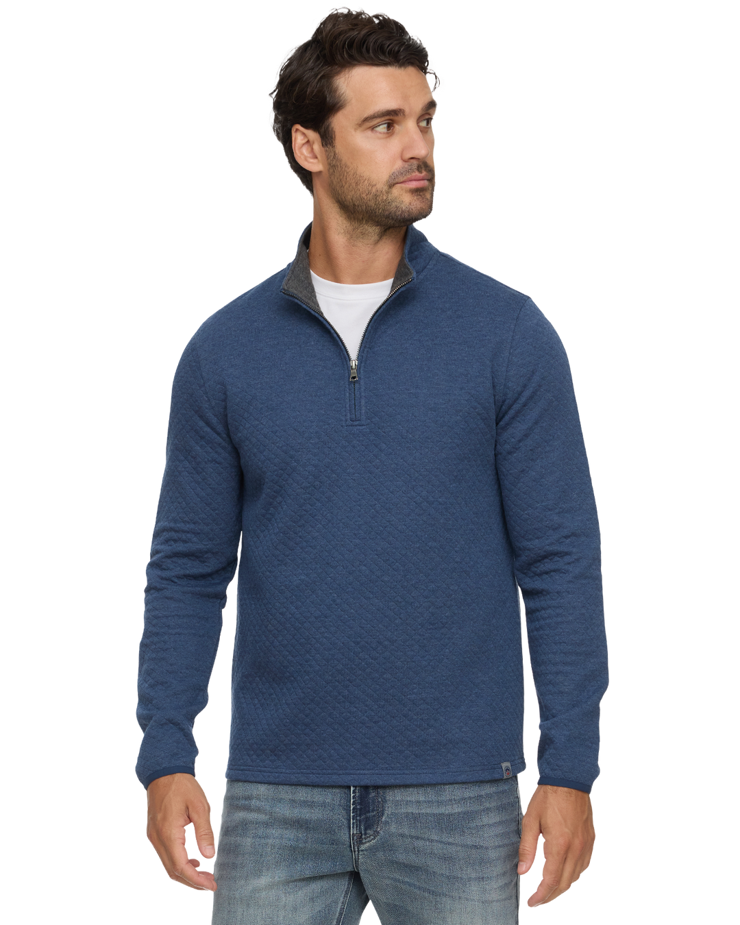 BRADNER SUPER SOFT QUILTED 1/4-ZIP PULLOVER