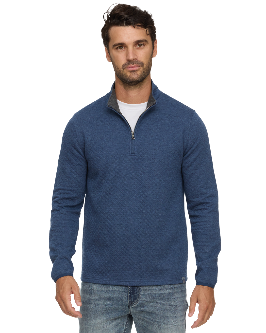 BRADNER SUPER SOFT QUILTED 1/4-ZIP PULLOVER