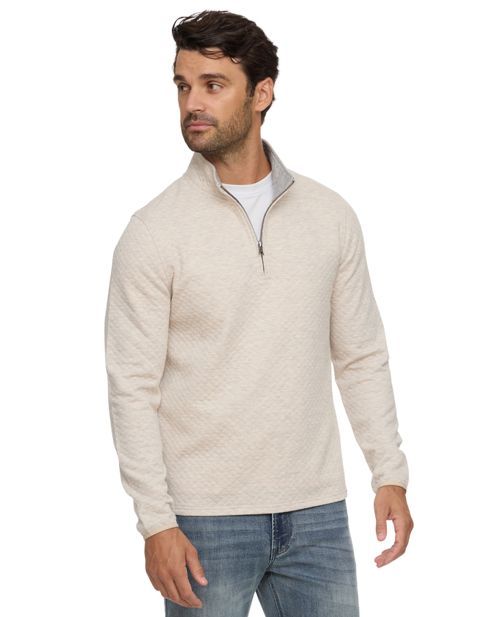 BRADNER SUPER SOFT QUILTED 1/4-ZIP PULLOVER