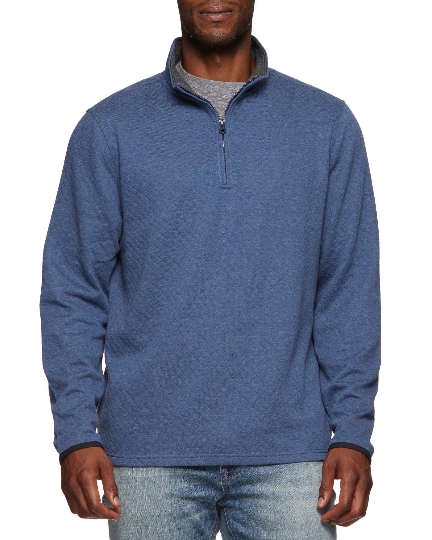 BRADNER SUPER-SOFT QUILTED 1/4-ZIP PULLOVER