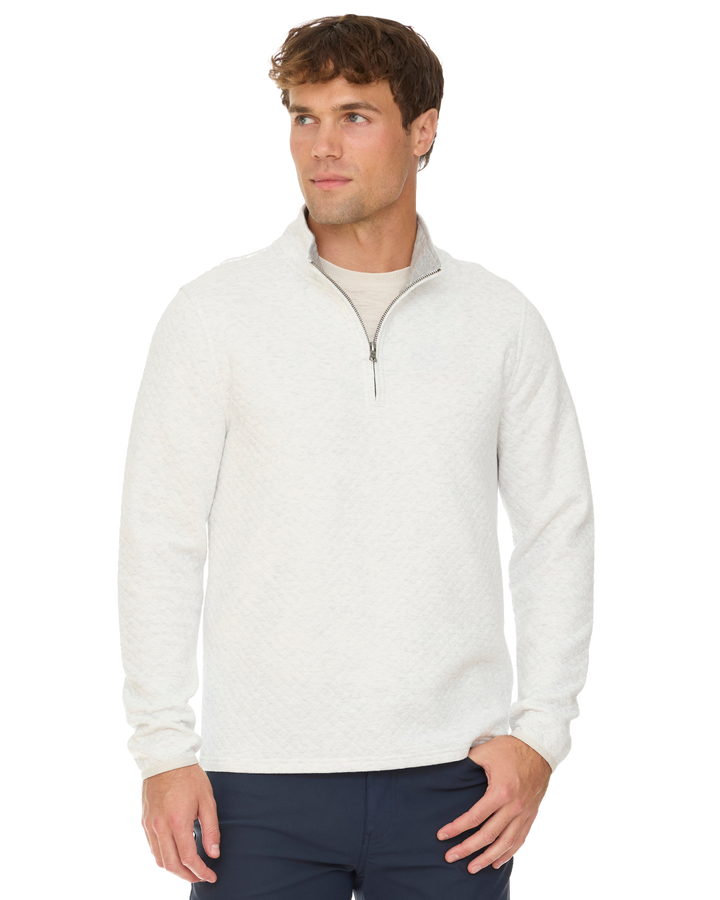BRADNER SUPER-SOFT QUILTED 1/4-ZIP PULLOVER