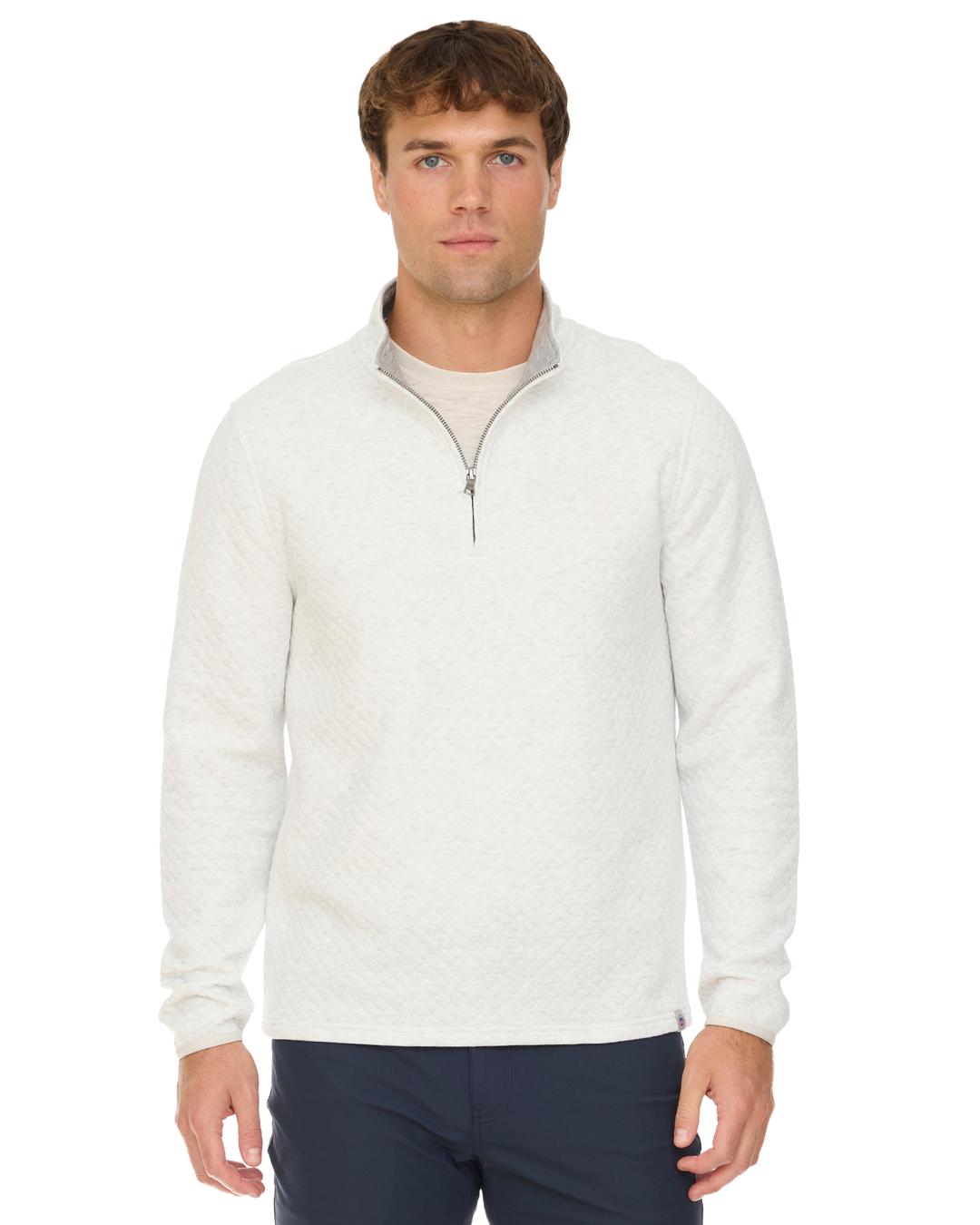 BRADNER SUPER-SOFT QUILTED 1/4-ZIP PULLOVER