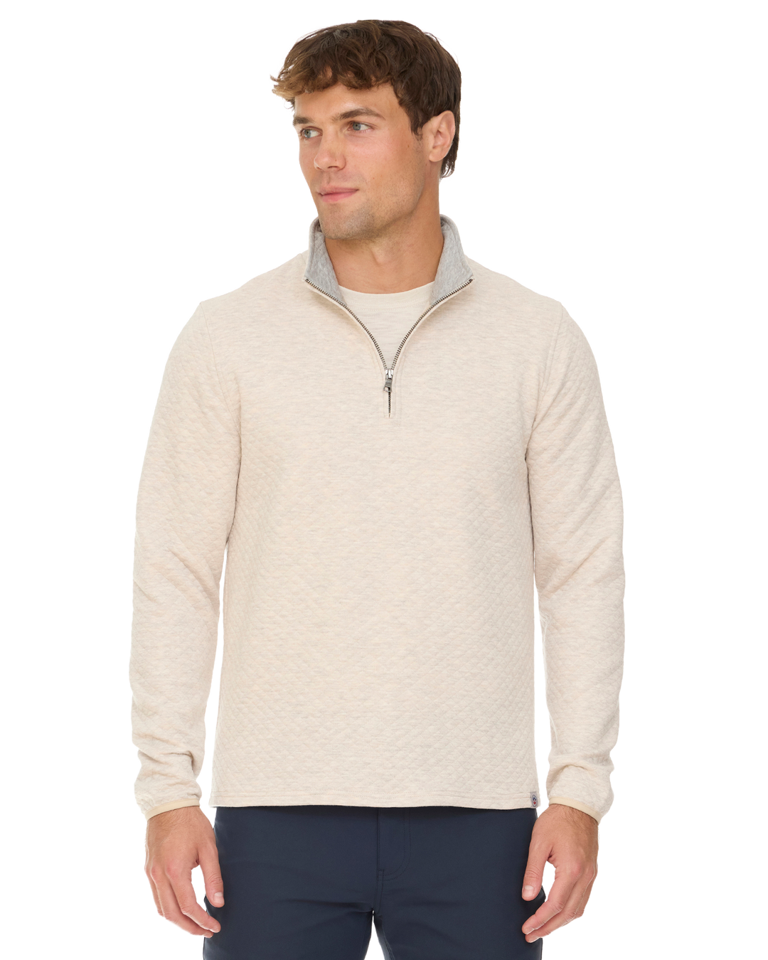 BRADNER SUPER SOFT QUILTED 1/4-ZIP PULLOVER