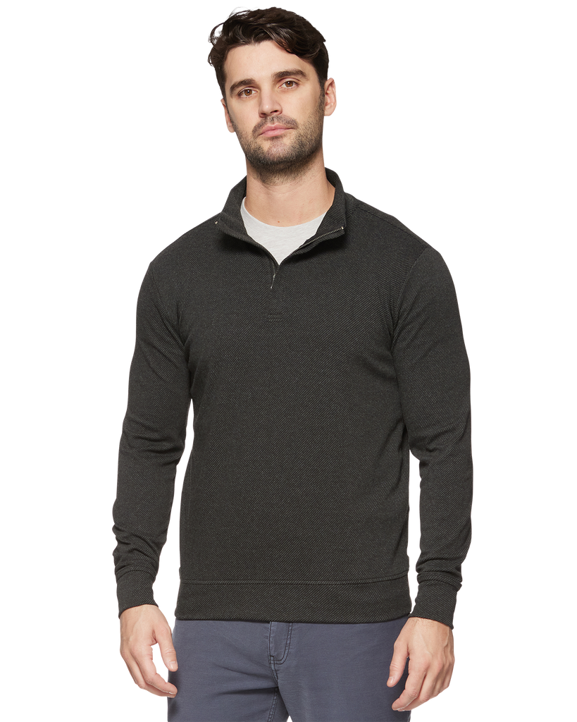 ゴルフィッカーズ　HOLE493 Half Zip Stretch Shirts HOLE 576] Half Zip Shirts -Black- | Golfickers