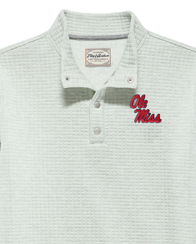 OLE MISS SILVERTON QUILTED 1/4 SNAP