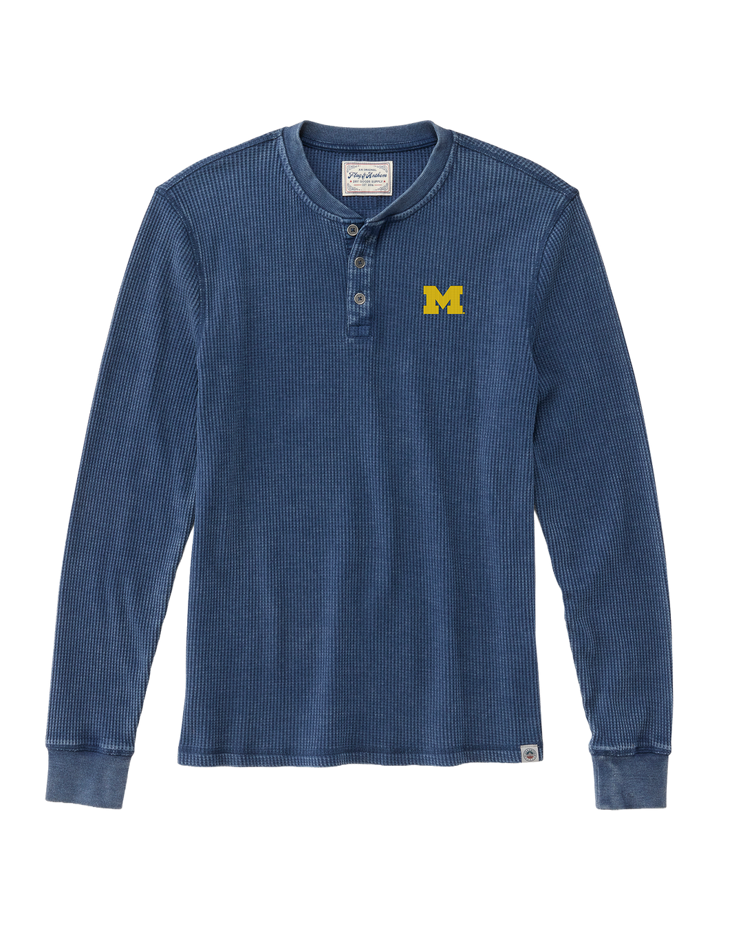MICHIGAN VINTAGE SOFT WAFFLE HENLEY