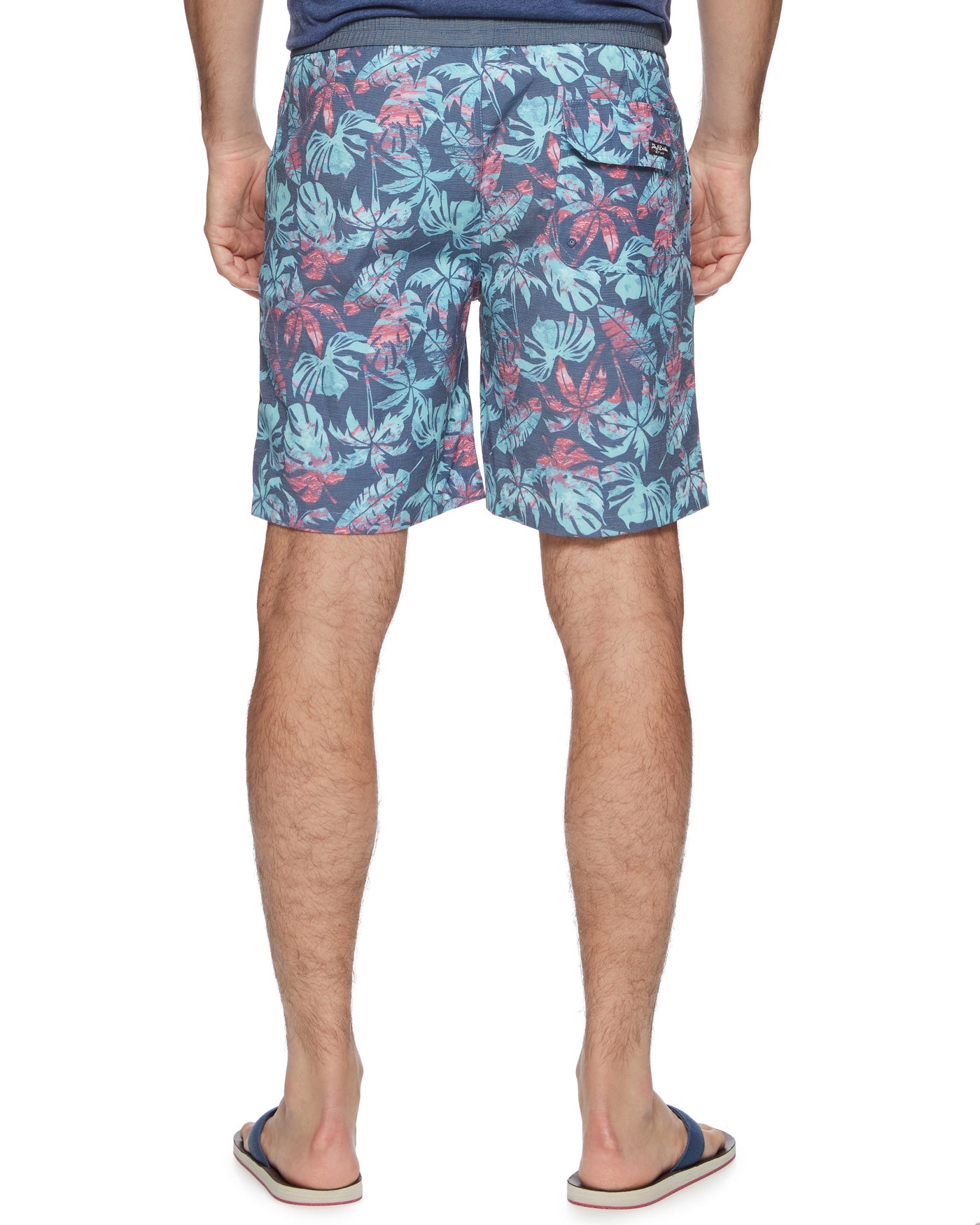 PINETTA PALM PRINT SWIM SHORT -  8" INSEAM (FINAL SALE)