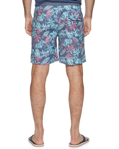 PINETTA PALM PRINT SWIM SHORT -  8" INSEAM (FINAL SALE)