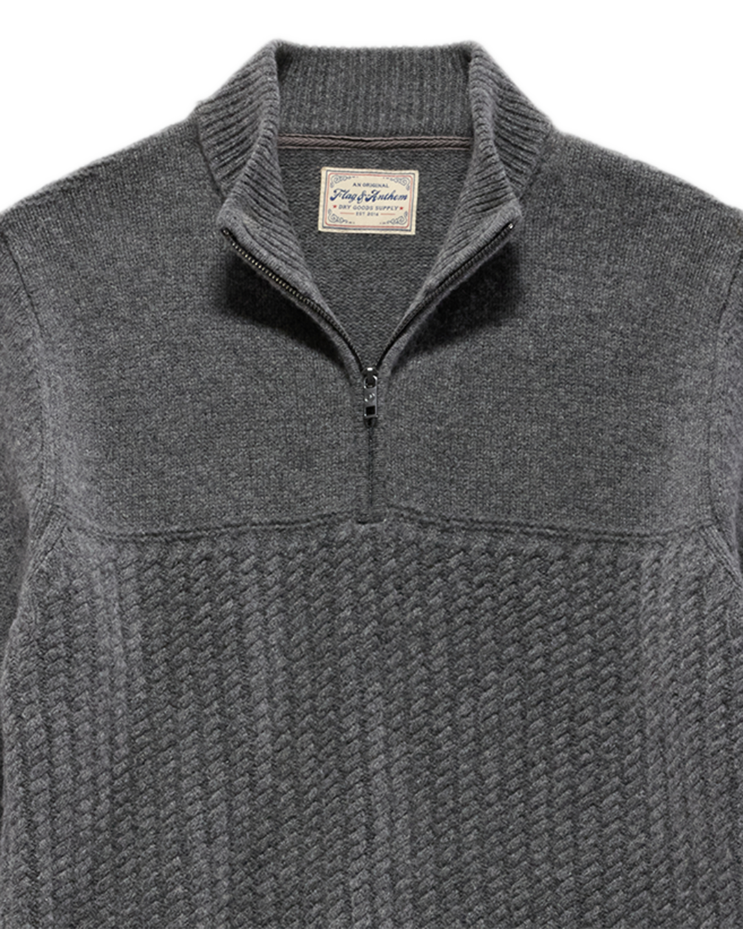 WOODLAND MERINO WOOL 1/4-ZIP SWEATER