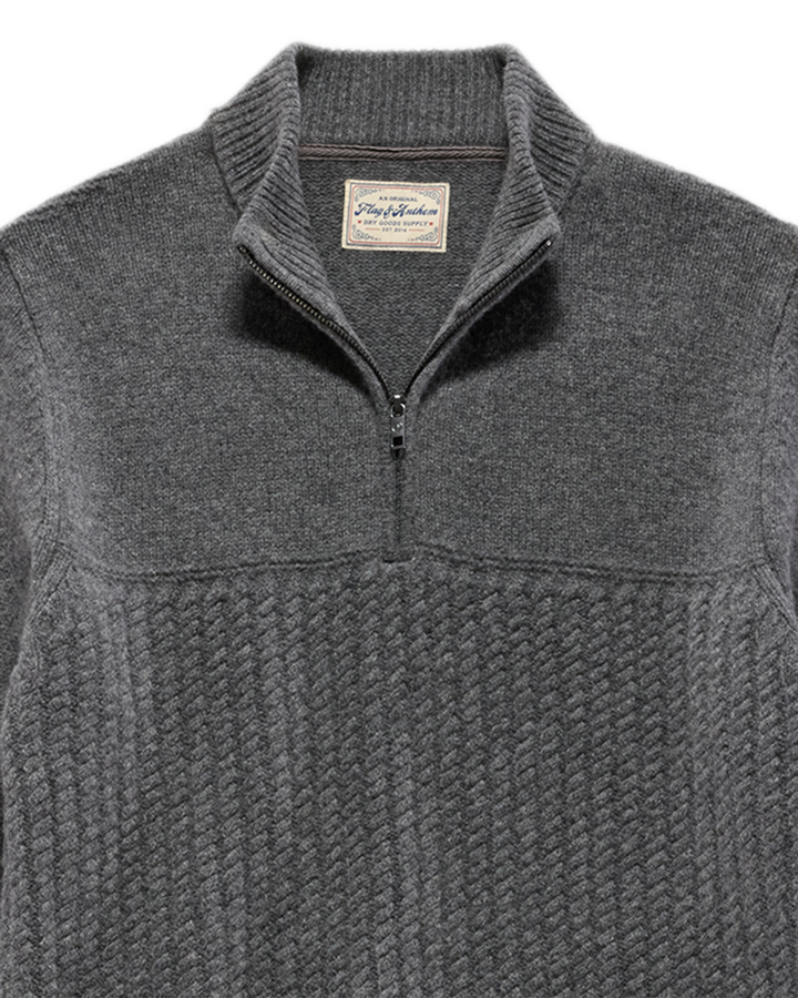 WOODLAND MERINO WOOL 1/4-ZIP SWEATER