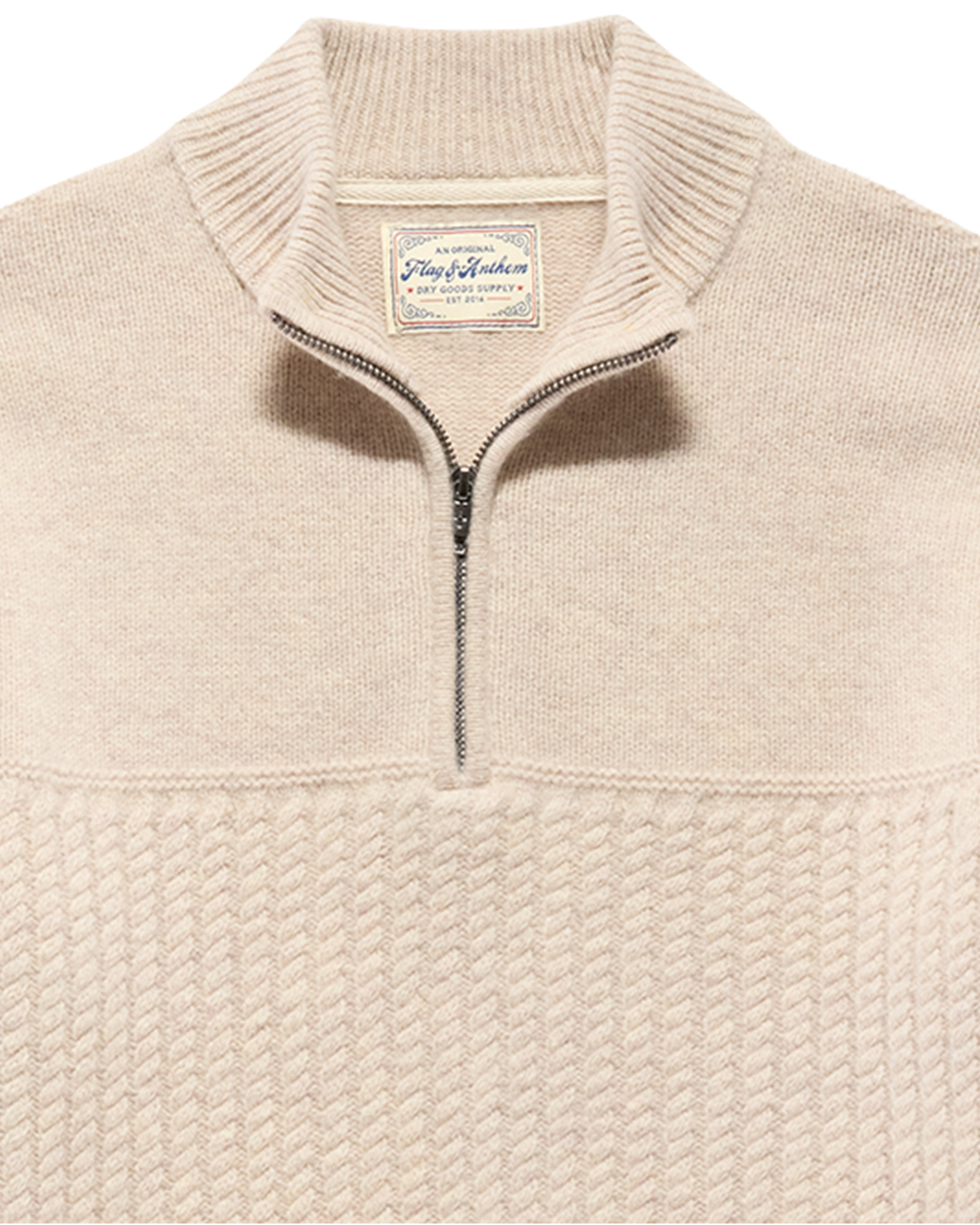 WOODLAND MERINO WOOL 1/4-ZIP SWEATER