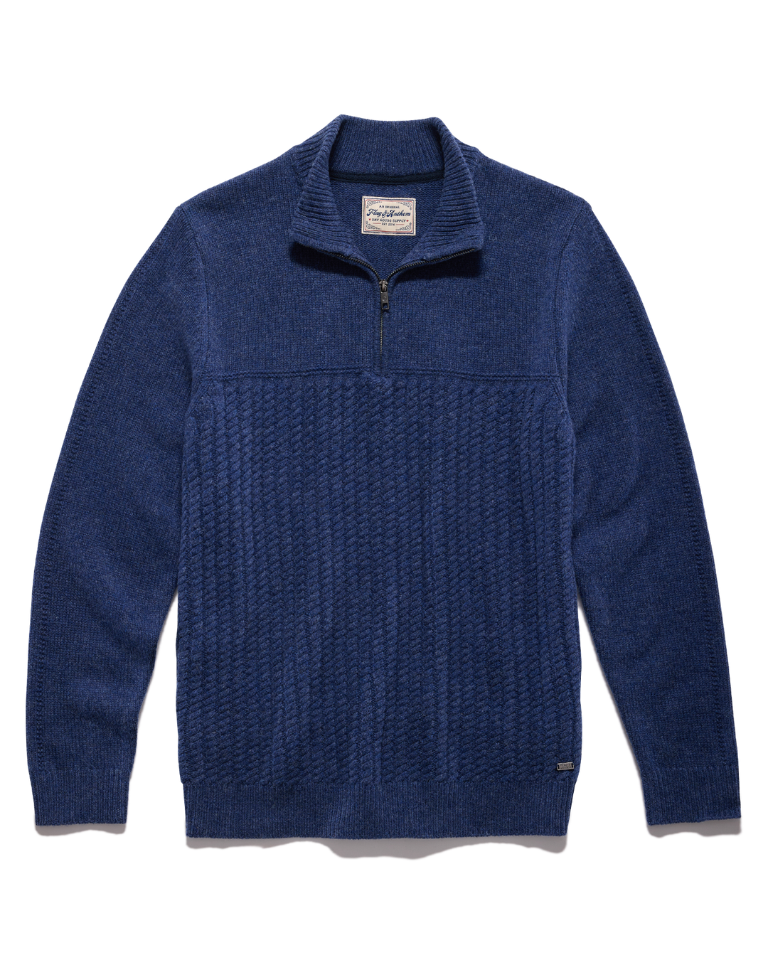 WOODLAND MERINO WOOL 1/4-ZIP SWEATER