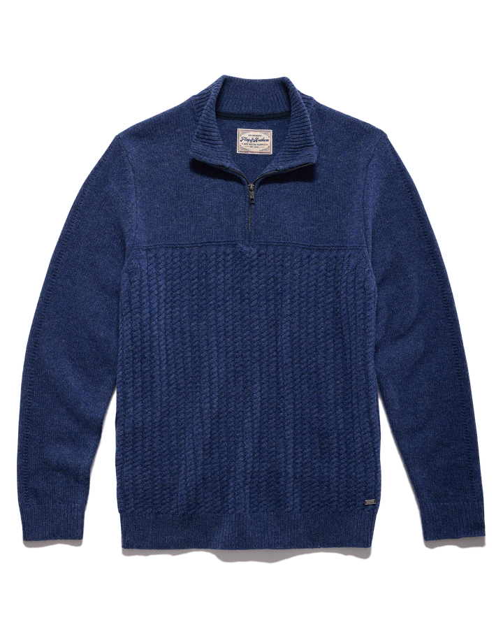 WOODLAND MERINO WOOL 1/4-ZIP SWEATER