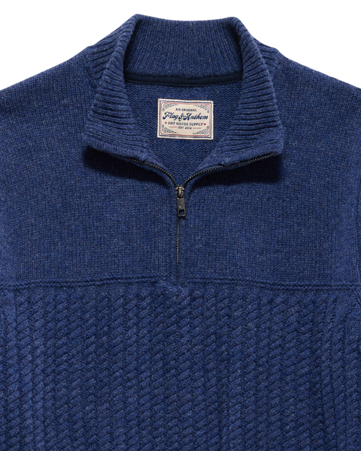 WOODLAND MERINO WOOL 1/4-ZIP SWEATER