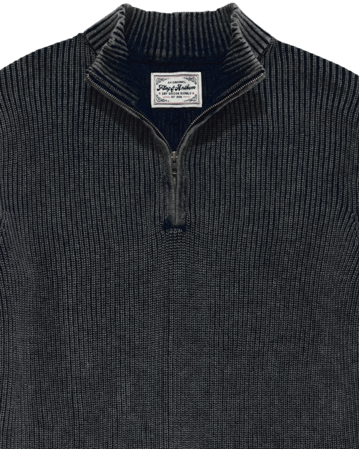 ALAMOSA VINTAGE WASHED 1/4-ZIP SWEATER