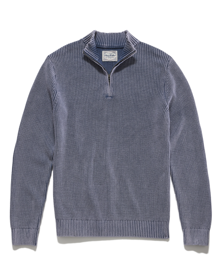 ALAMOSA VINTAGE WASHED 1/4-ZIP SWEATER