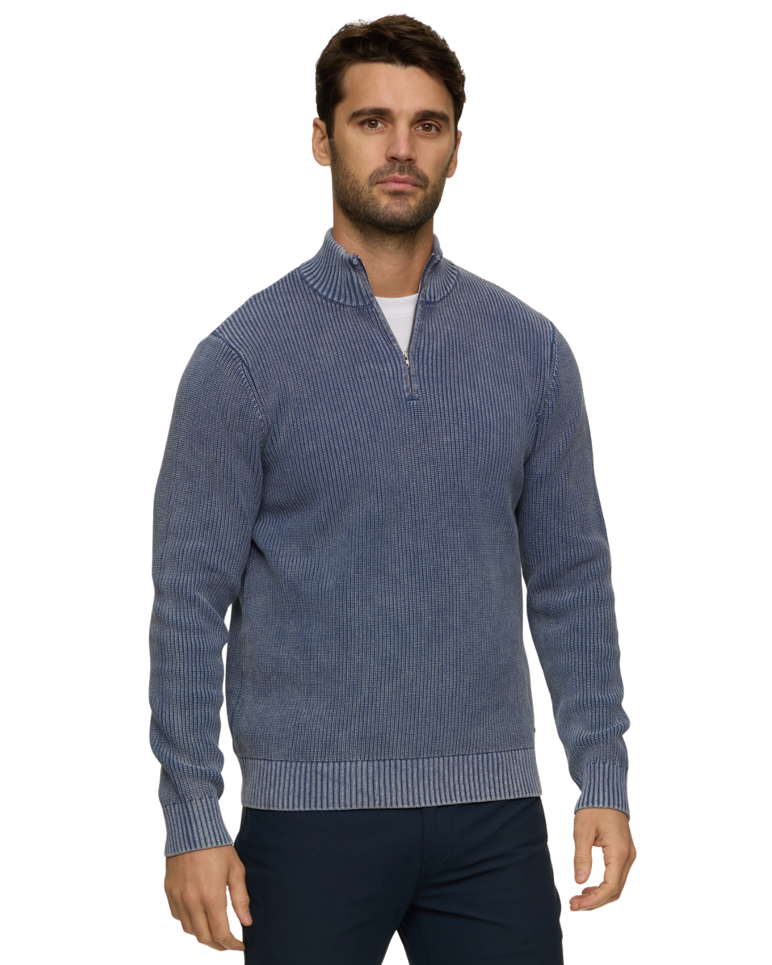 ALAMOSA VINTAGE WASHED 1/4-ZIP SWEATER