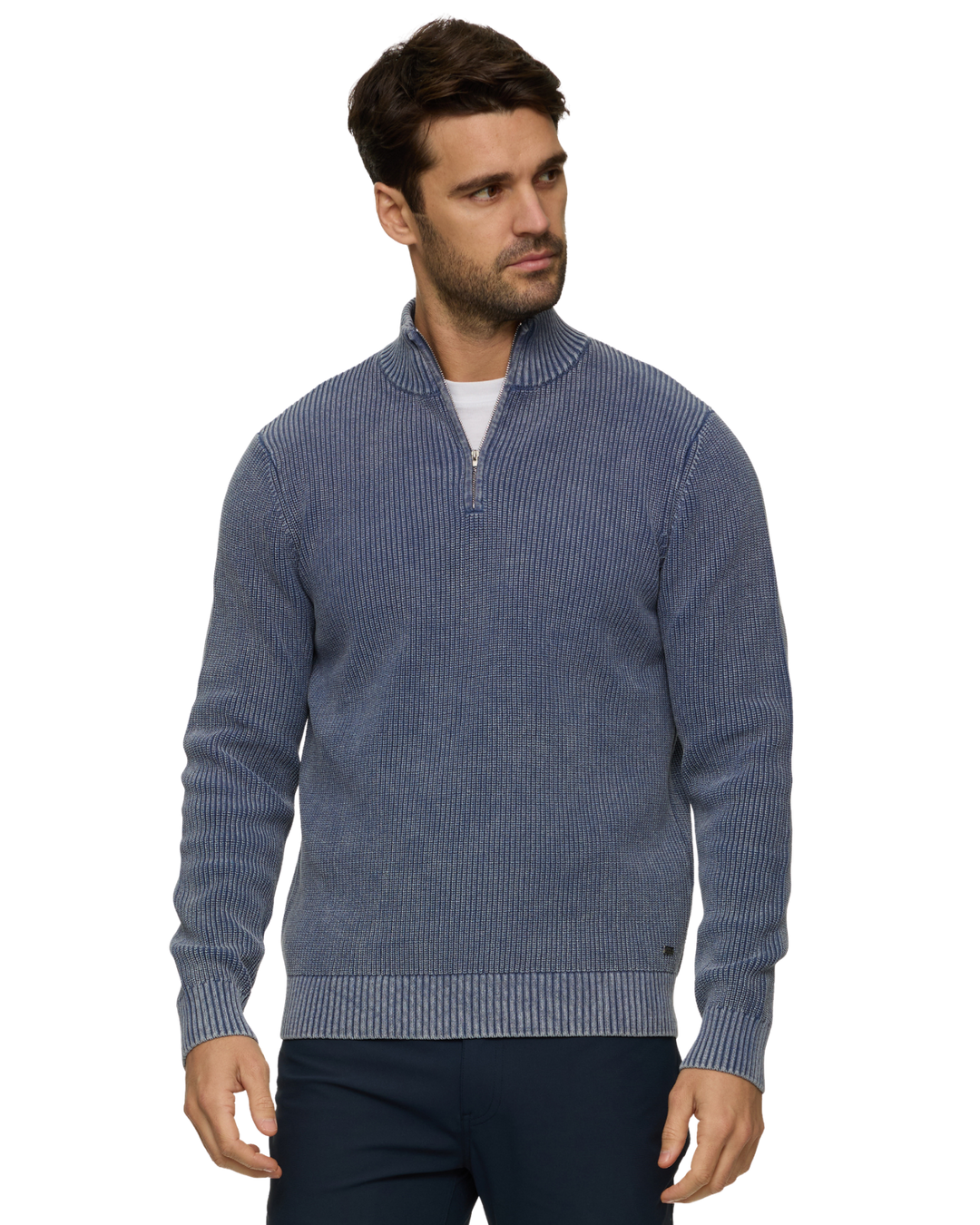 ALAMOSA VINTAGE WASHED 1/4-ZIP SWEATER