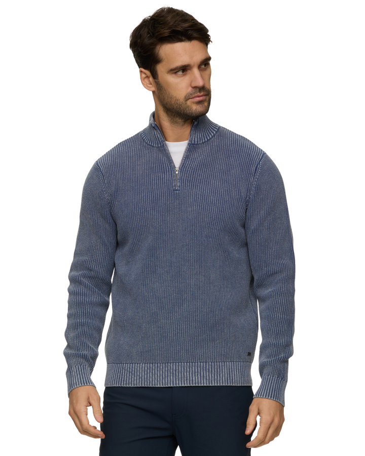 ALAMOSA VINTAGE WASHED 1/4-ZIP SWEATER