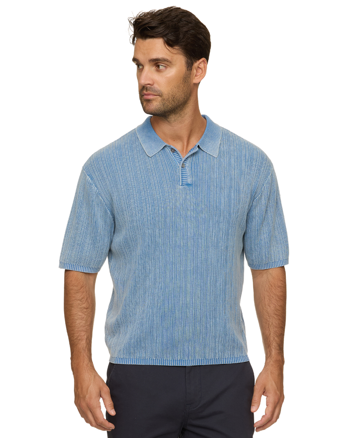 A250 GAFFNEY VINTAGE WASHED SWEATER POLO