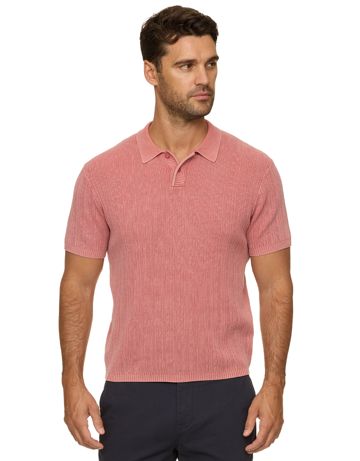 A250 GAFFNEY VINTAGE WASHED SWEATER POLO