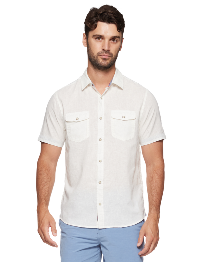 AVALON GARMENT-DYED LINEN SS SHIRT