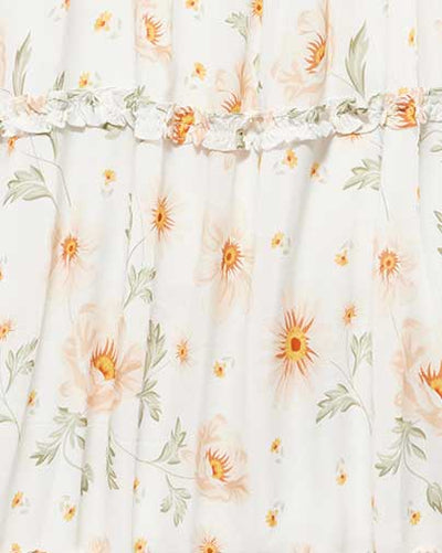 ELSA FLORAL TIE-STRAP SMOCKED MAXI DRESS