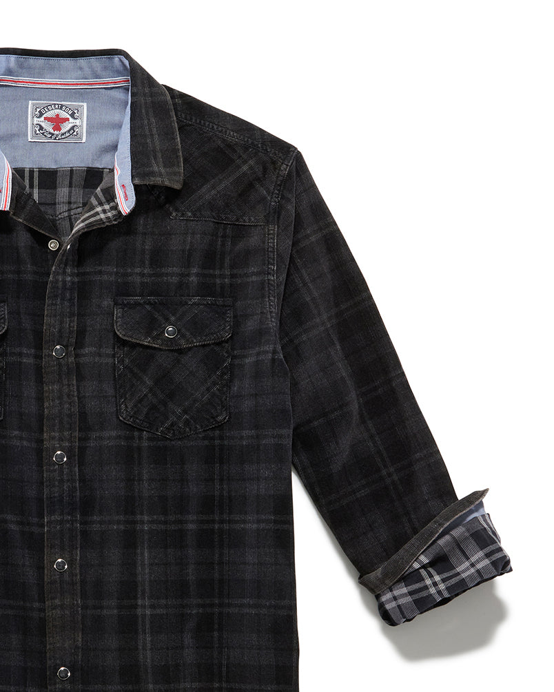 CARY VINTAGE WASHED CORDUROY WESTERN SHIRT