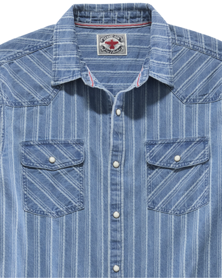 DESERT SON LINEVILLE TEXTURED STRIPE WESTERN SHIRT