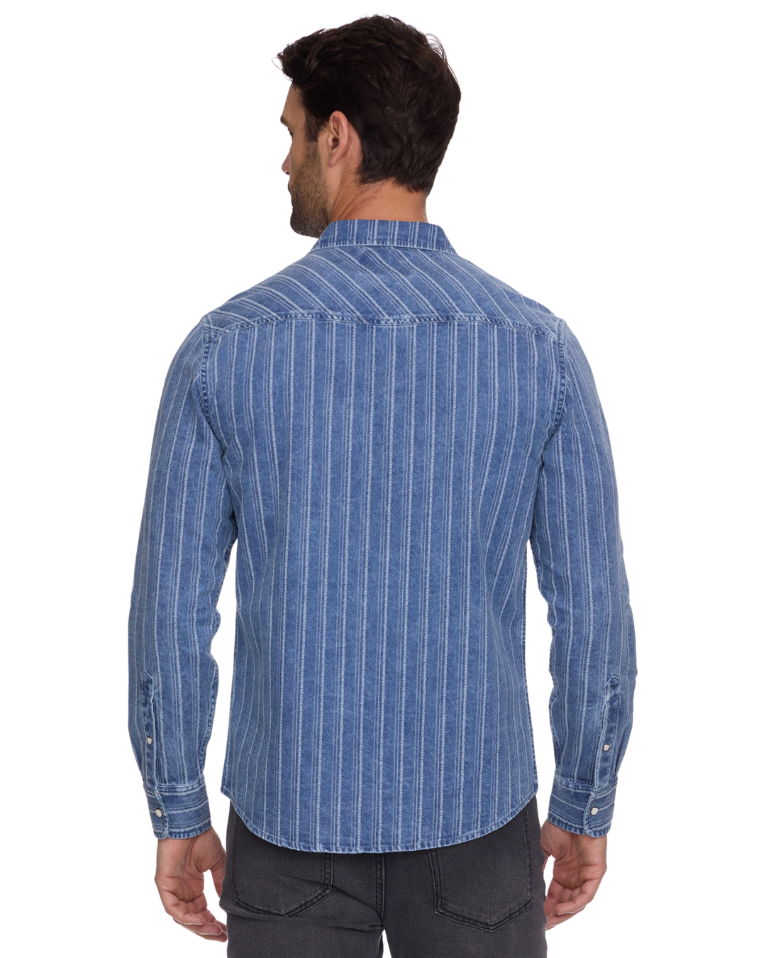 DESERT SON LINEVILLE TEXTURED STRIPE WESTERN SHIRT