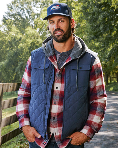 EASTCHESTER HERRINGBONE HOODED SHIRT JACKET