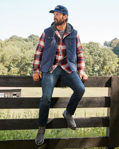 EASTCHESTER HERRINGBONE HOODED SHIRT JACKET
