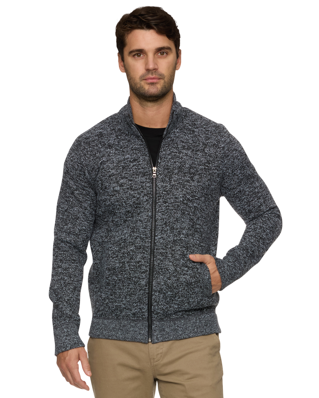 Fleece zipper sweater hot sale