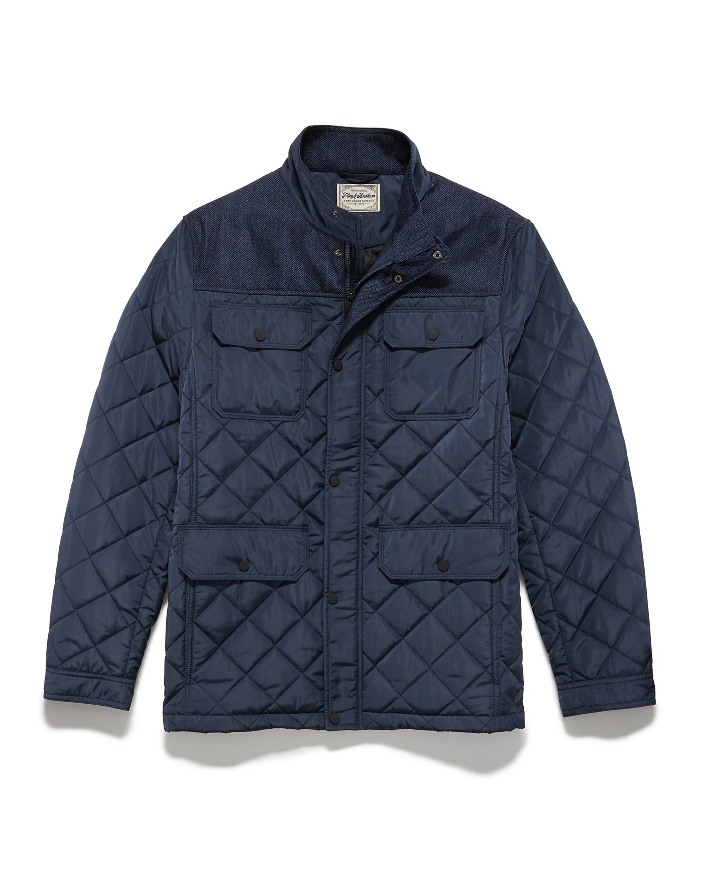 COLBY MIXED MEDIA QUILTED JACKET
