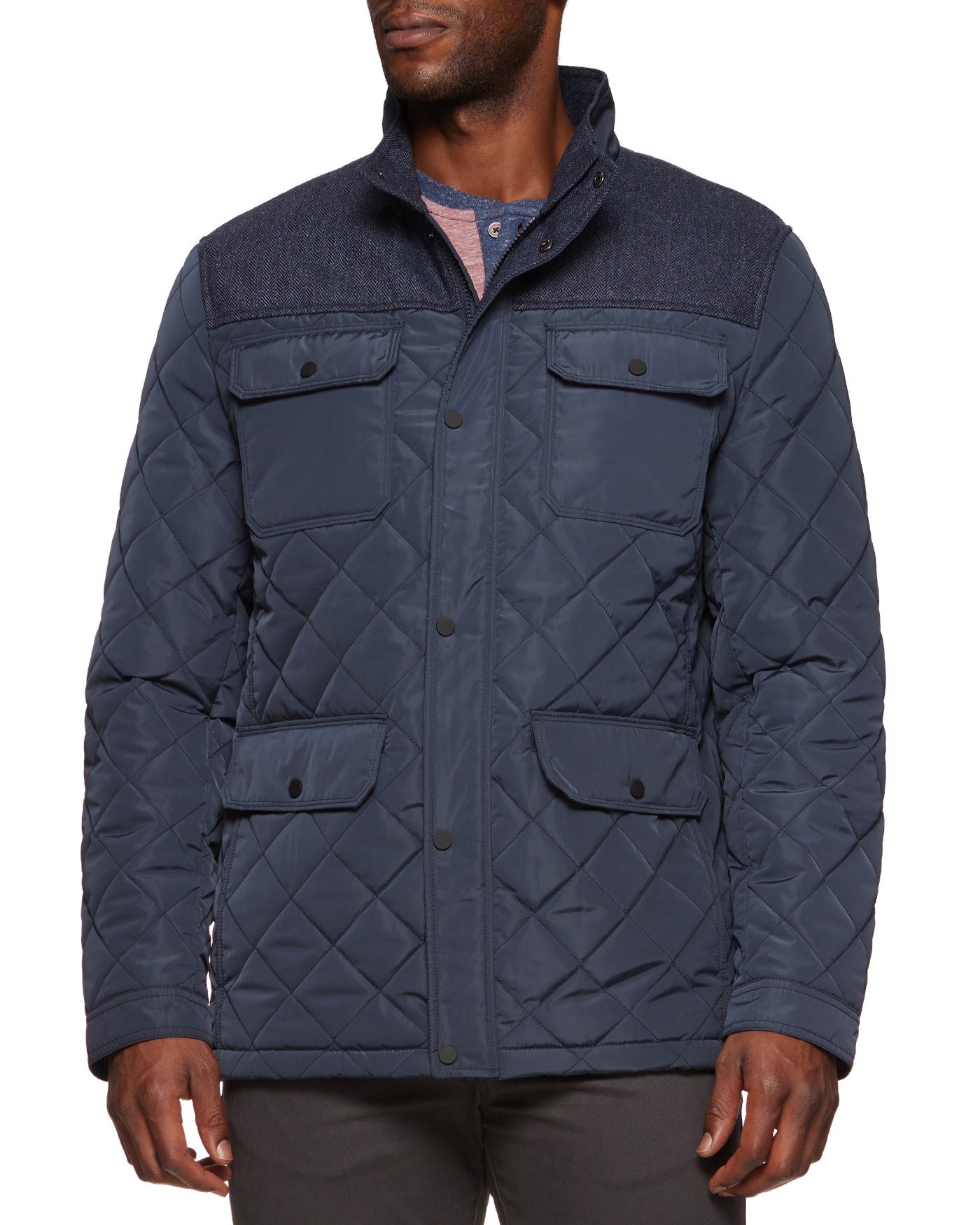COLBY MIXED MEDIA QUILTED JACKET