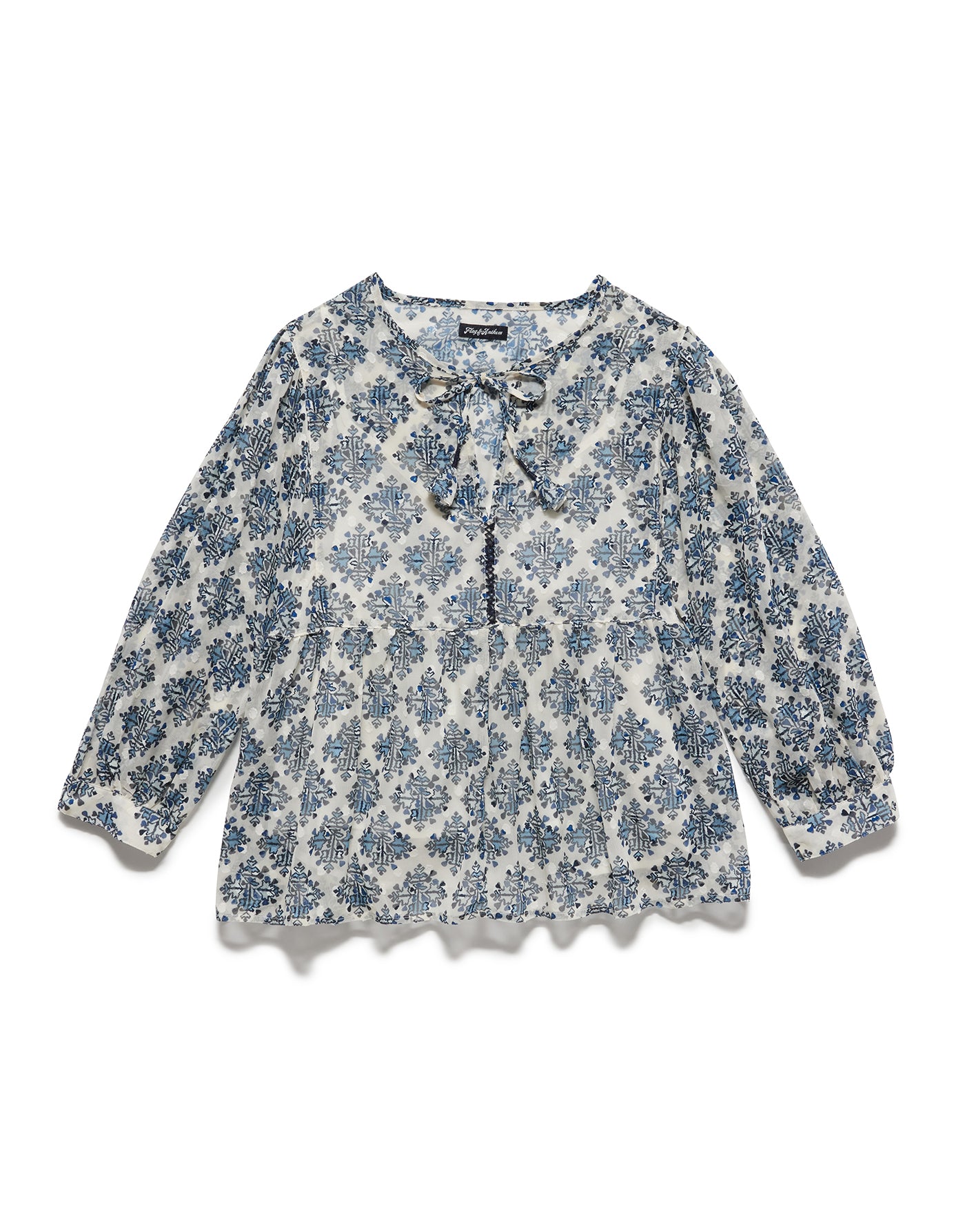 JODIE WOODBLOCK PEEKABOO PEASANT TOP