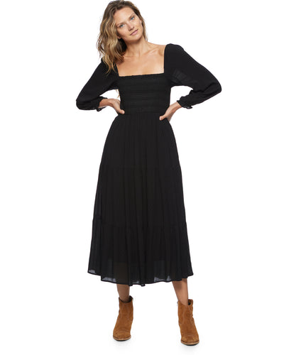 NORA SMOCKED MIDI DRESS