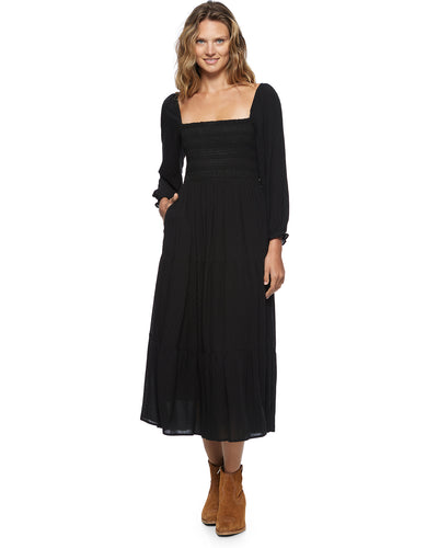 NORA SMOCKED MIDI DRESS
