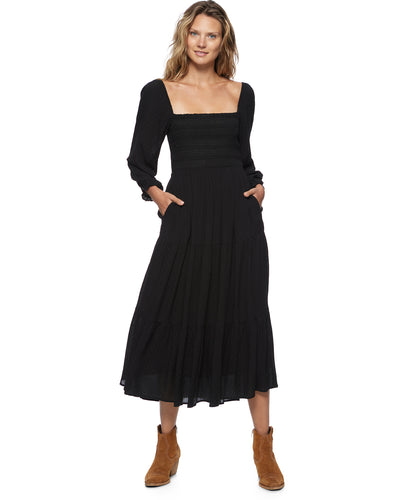 NORA SMOCKED MIDI DRESS