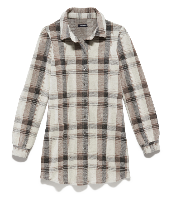 HERO STRETCH FLANNEL MINI DRESS