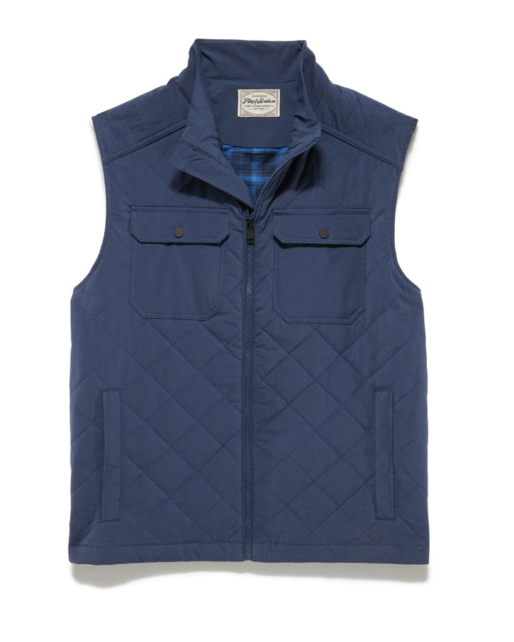 CHAPIN FLANNEL-LINED QUILTED VEST BIG & TALL